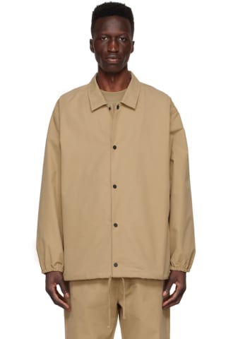 피어오브갓 에센셜 맨 재킷 (20220429 드랍) Essentials Tan Cotton Jacket,Oak