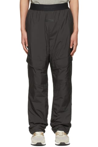 피어오브갓 에센셜 Essentials Black Polyester Cargo Pants,Iron