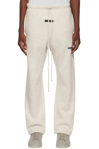 Essentials Off-White Relaxed Lounge Pants,Light oatmeal