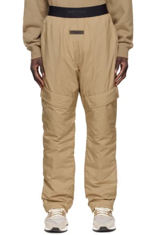 피어오브갓 에센셜 Essentials Tan Polyester Cargo Pants,Oak