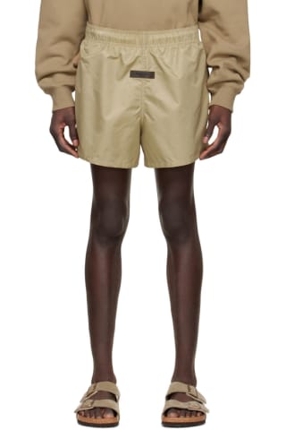 피오갓 에센셜 반바지 Essentials Tan Nylon Shorts,Oak, image