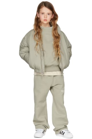 피어오프갓 에센셜 키즈 재킷 (20220429 드랍) Essentials Kids Green Puffer Jacket,Seafoam Size: child
