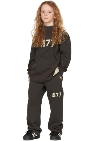 피어오프갓 에센셜 키즈 티셔츠 (20220429 드랍) Essentials Kids Black 1977 Long Sleeve T-Shirt,Iron Size: child