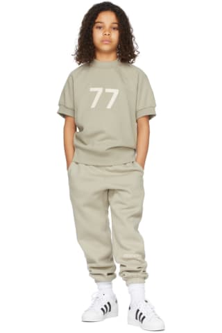 피어오브갓 에센셜 키즈 77반팔티 Essentials Kids Green 77 Short Sleeve Sweatshirt,Seafoam Size: child