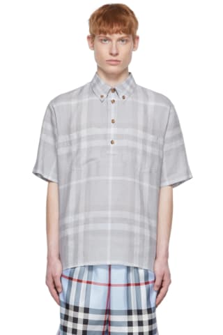 Burberry Grey Linen Shirt
