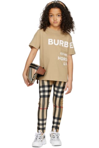 Burberry Kids Beige Horseferry Print T-Shirt