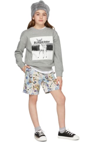버버리 키즈 맨투맨 Burberry Kids Montage Print Sweatshirt, Grey mélange