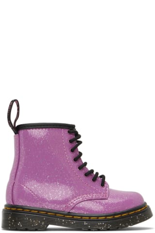 Dr. Martens Baby Pink 1460 Glitter Lace-Up Boots
