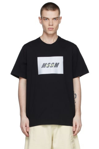 MSGM 반팔티Black Cotton T-Shirt