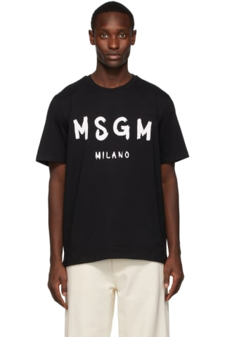 MSGM 로고 반팔티 Black Logo T-Shirt