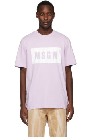 MSGM 로고 반팔티 Purple Logo T-Shirt,Lilac