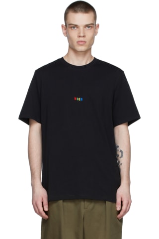 MSGM 반팔티 Black Micro Logo T-Shirt