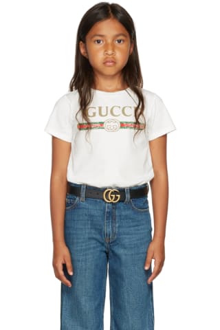 Gucci Kids White GG Logo T-Shirt
