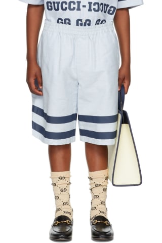 Kids Blue Cotton 25 Gucci 1921 Shorts
