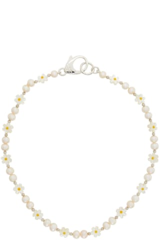 Hatton Labs White & Yellow Pearl & Mother-Of-Pearl Necklace