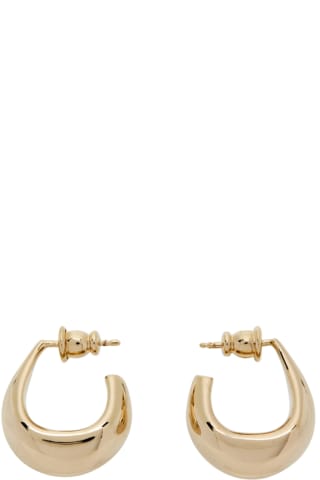 르메르 커브 미니 귀걸이 골드 Lemaire Gold Curved Mini Drop Earrings,Light Gold
