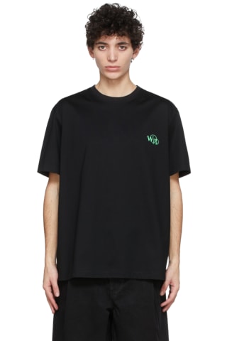 우영미 Wooyoungmi Black Glow-In-The-Dark Logo T-Shirt