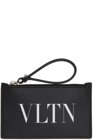 발렌티노 카드 지갑 Valentino Black &amp; White VLTN Card Holder,Black/White