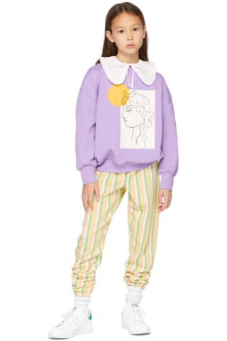 미니로디니 키즈 맨투맨 Mini Rodini Kids Purple Selene Sweatshirt,Purple 