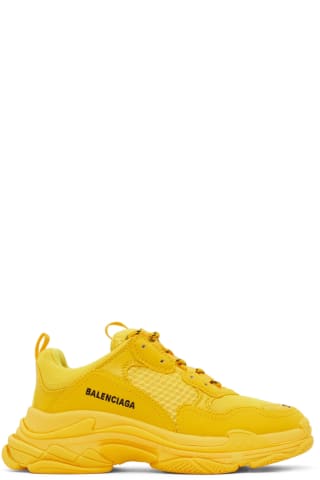 발렌시아가 키즈 스니커즈 Balenciaga Kids Yellow Triple S Sneakers,Yellow