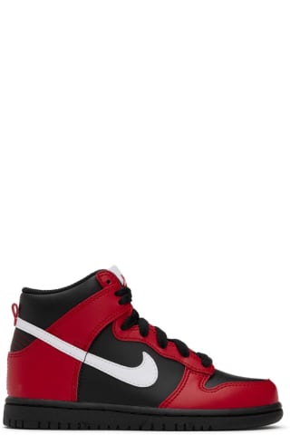 Nike Kids Black & Red Dunk High Little Kids Sneakers