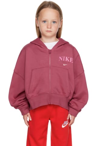 Nike Kids Pink Full-Zip Hoodie
