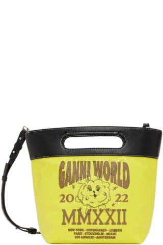 가니 월드 2022 토트백 GANNI World  Yellow Small Tote, Sulphur spring