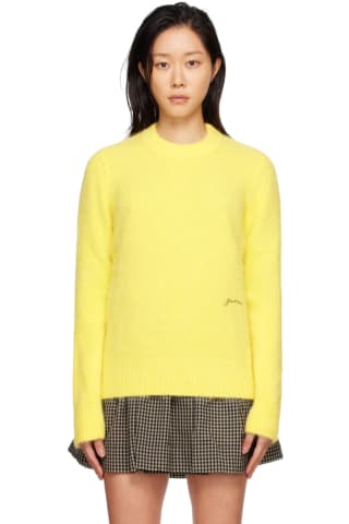가니 스웨터 GANNI Yellow Brushed Sweater,Blazing Yellow