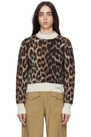 가니 레오파드 스웨터 GANNI Brown Leopard Sweater,Strafish