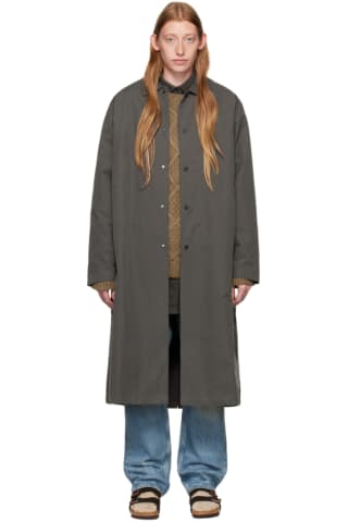 피오갓 에센셜 롱코트 Essentials Gray Long Coat,Off black