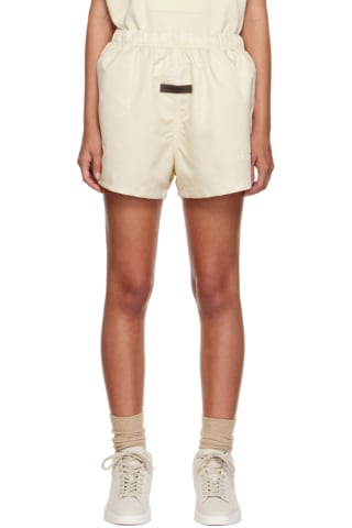 피어오브갓 에센셜 반바지 Essentials Off-White Nylon Shorts,Egg shell, image
