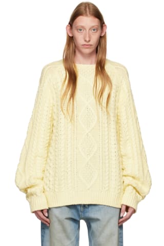 피어오브갓 에센셜 Essentials Yellow Raglan Sweater,Canary