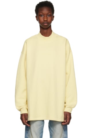 피오갓 에센셜 맨투맨  Essentials Yellow Relaxed Sweatshirt,Canary