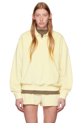 피어오브갓 에센셜 Essentials Yellow Long Sleeve Polo,Canary