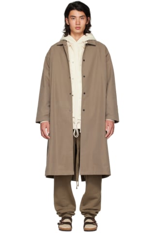 피어오브갓 에센셜 롱코트 Essentials Brown Long Coat,Wood, image