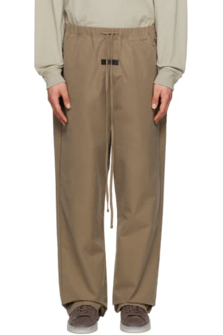 Essentials Brown Relaxed Track Pants,Wood, image