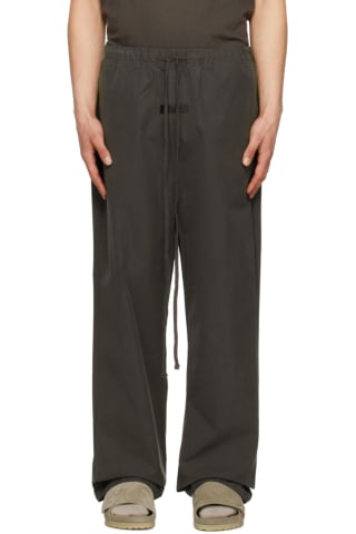 Essentials Gray Relaxed Track Pants,Off black, image