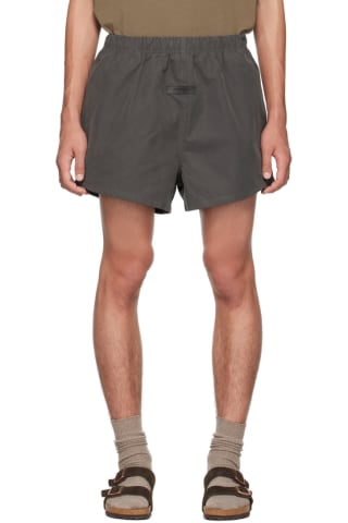 피오갓 에센셜 반바지 Essentials Gray Cotton Shorts,Off black, image