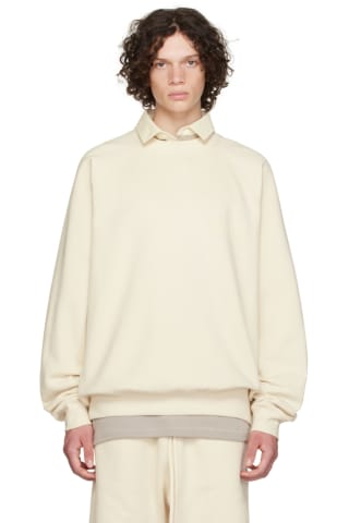 피어오브갓 에센셜 맨투맨 Essentials Off-White Crewneck Sweatshirt,Egg shell, image