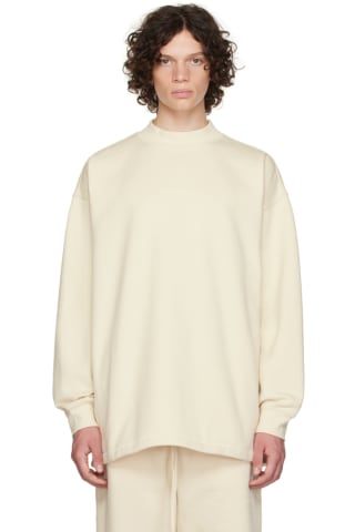 피어오브갓 에센셜 맨투맨 Essentials Off-White Relaxed Sweatshirt,Egg shell, image