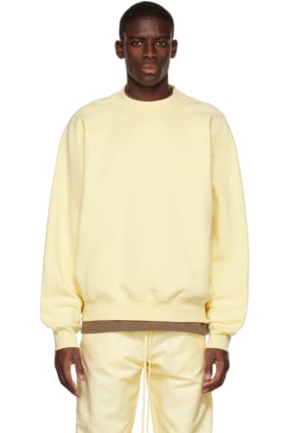 피어오브갓 에센셜 맨투맨 Essentials  Yellow Crewneck Sweatshirt,Canary