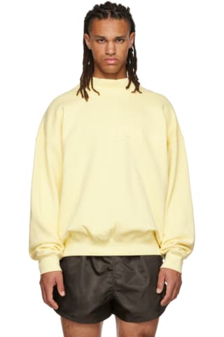 피어오브갓 에센셜 맨투맨 Essentials Yellow Mock Neck Sweatshirt,Canary