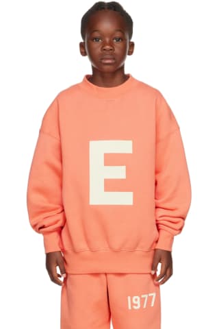 피어오브갓 에센셜 Essentials Kids Pink Logo Sweatshirt,Coral