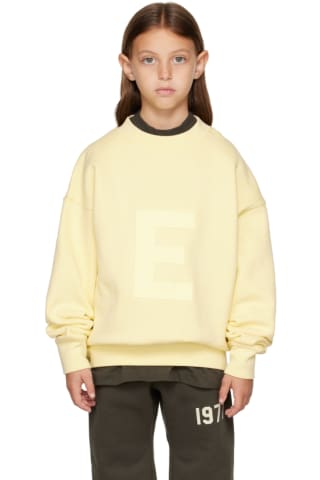 피어오브갓 에센셜 Essentials Kids Yellow Logo Sweatshirt,Canary