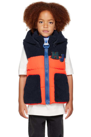 Marc Jacobs Kids Navy & Orange Padded Vest