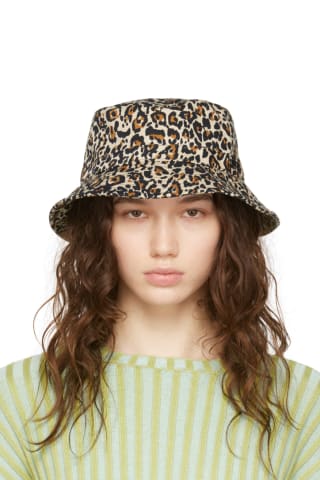 아페쎄 A.P.C. Beige Leopard Mark Beach Hat
