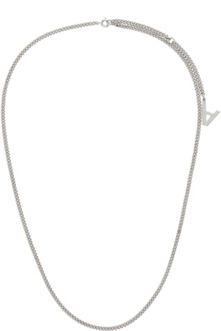 아페쎄 목걸이 A.P.C. Silver Logo A Necklace