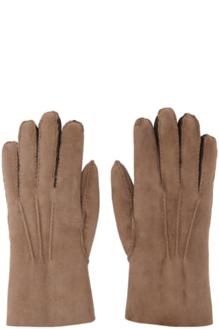 폴 스미스 Paul Smith Brown Shearling Gloves,Browns