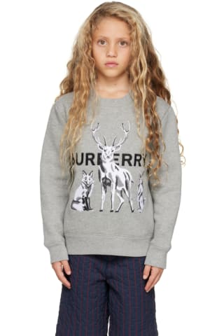 Burberry Kids Gray Animal Kingdom Sweatshirt
