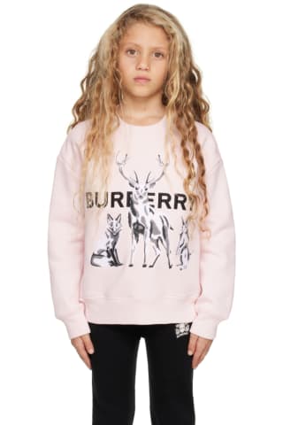 Burberry Kids Pink Animal Kingdom Sweatshirt